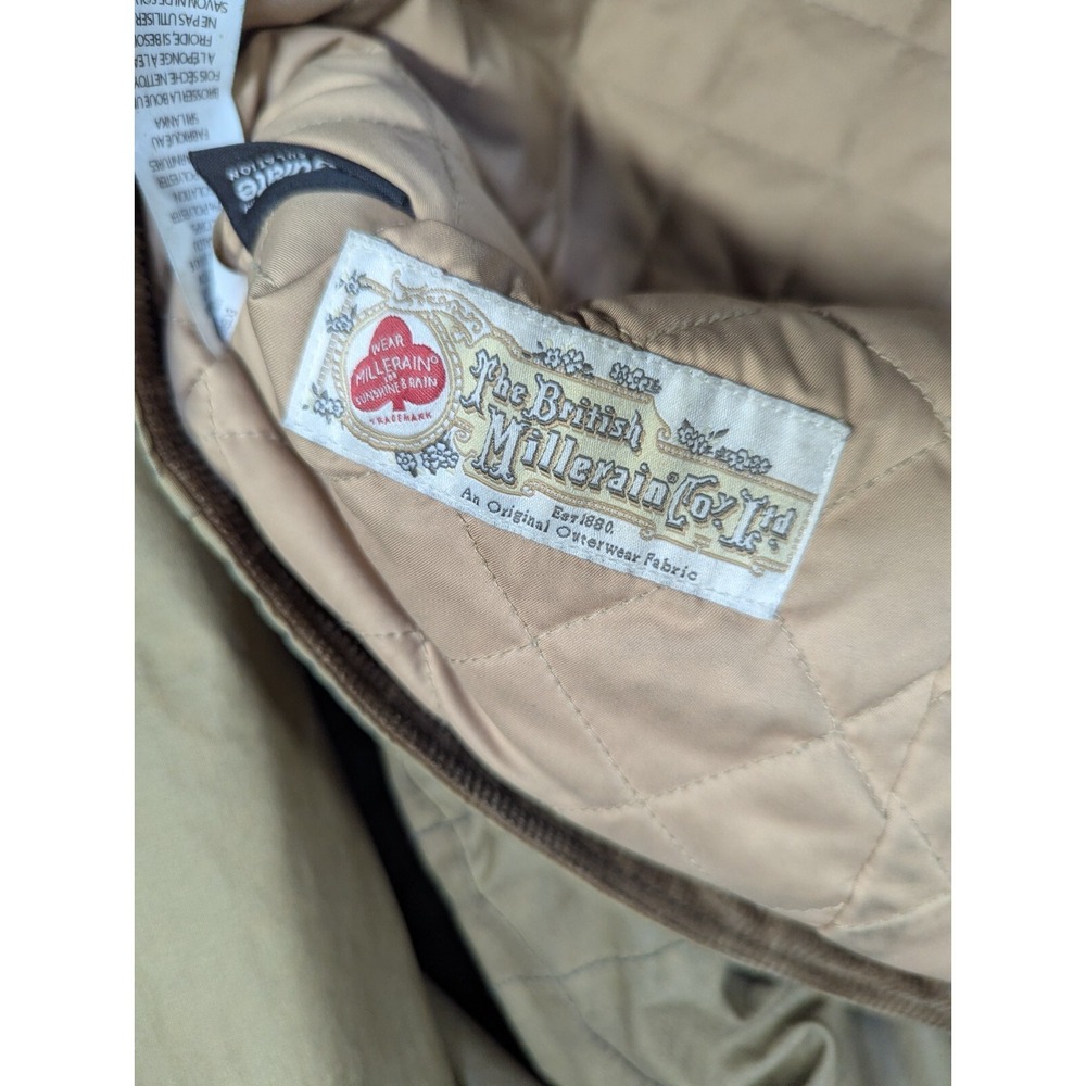 LL Bean x British Millerain Waxed Cotton Field Jacket Women's Size XL Tan Chore - Picture 4 of 8